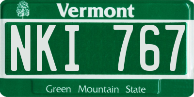 VT license plate NKI767
