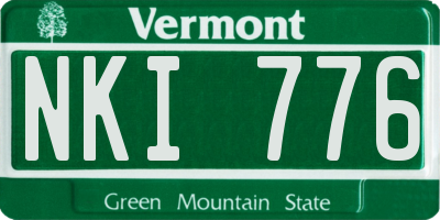 VT license plate NKI776