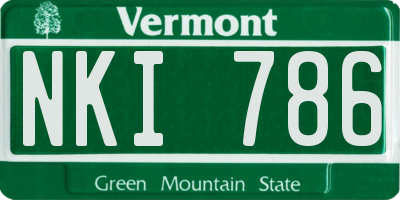 VT license plate NKI786