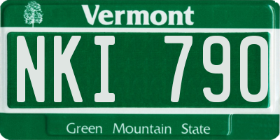 VT license plate NKI790