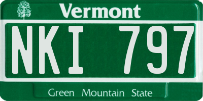 VT license plate NKI797
