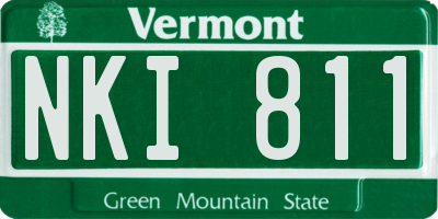VT license plate NKI811