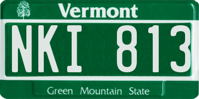 VT license plate NKI813