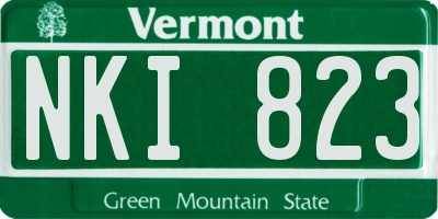 VT license plate NKI823