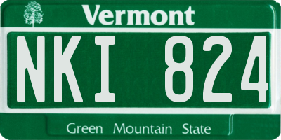 VT license plate NKI824