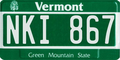 VT license plate NKI867