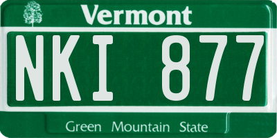 VT license plate NKI877