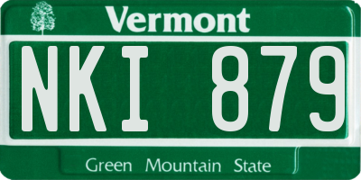 VT license plate NKI879