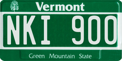 VT license plate NKI900