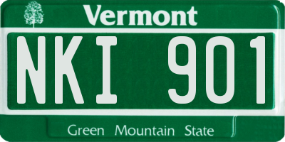VT license plate NKI901