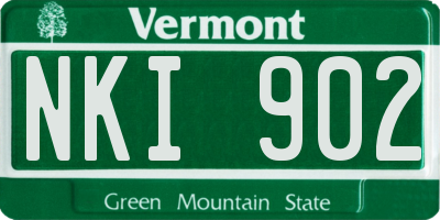 VT license plate NKI902