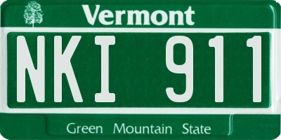 VT license plate NKI911