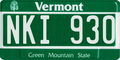 VT license plate NKI930