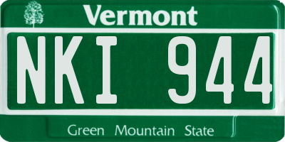 VT license plate NKI944