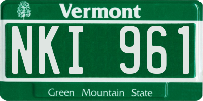 VT license plate NKI961