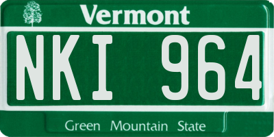 VT license plate NKI964