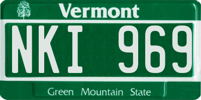 VT license plate NKI969