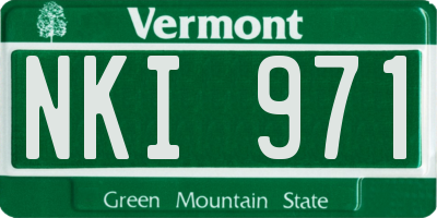 VT license plate NKI971