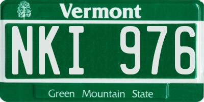 VT license plate NKI976