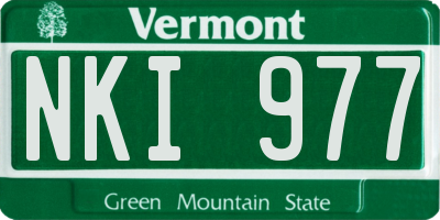 VT license plate NKI977