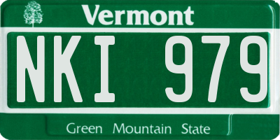 VT license plate NKI979