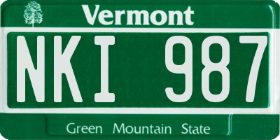 VT license plate NKI987