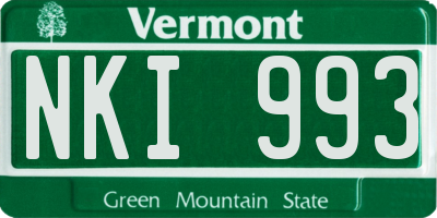 VT license plate NKI993