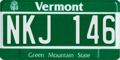 VT license plate NKJ146
