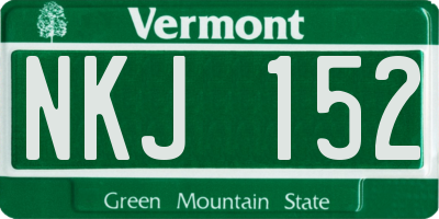 VT license plate NKJ152