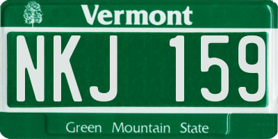 VT license plate NKJ159
