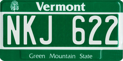 VT license plate NKJ622