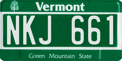 VT license plate NKJ661
