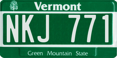 VT license plate NKJ771