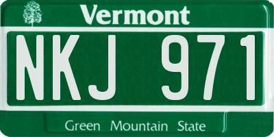VT license plate NKJ971