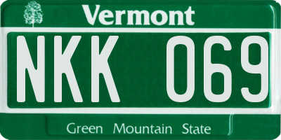 VT license plate NKK069