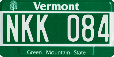 VT license plate NKK084