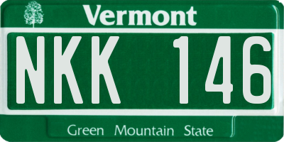 VT license plate NKK146