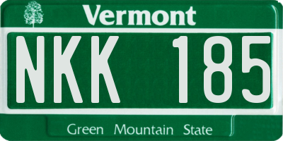 VT license plate NKK185