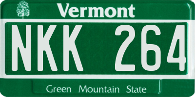 VT license plate NKK264