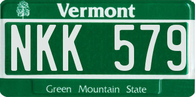 VT license plate NKK579