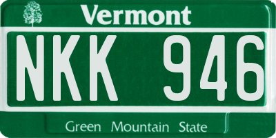 VT license plate NKK946