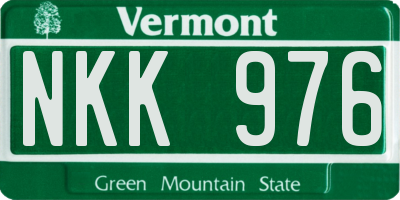 VT license plate NKK976