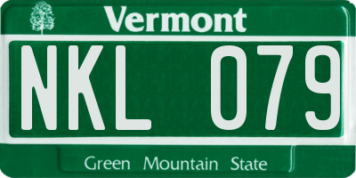 VT license plate NKL079