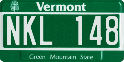 VT license plate NKL148