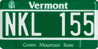 VT license plate NKL155