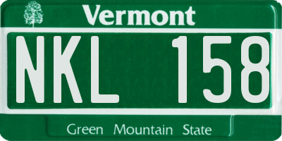 VT license plate NKL158