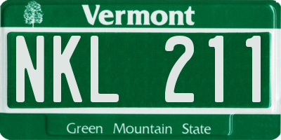 VT license plate NKL211
