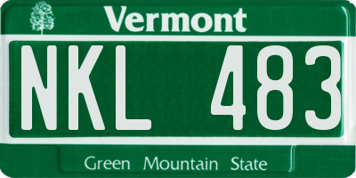 VT license plate NKL483