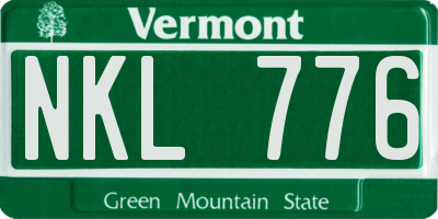 VT license plate NKL776