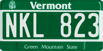 VT license plate NKL823